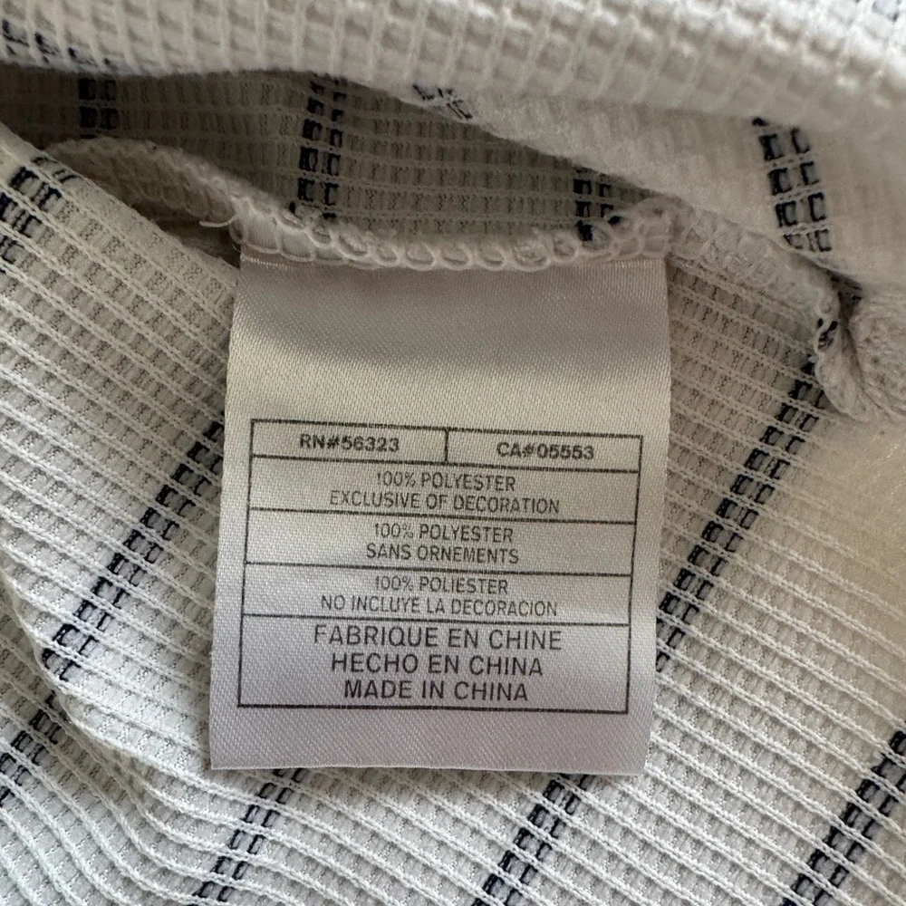 Nike Dri-FIT Striped Polo Shirt Golf Performance Preppy Resort White Black XL